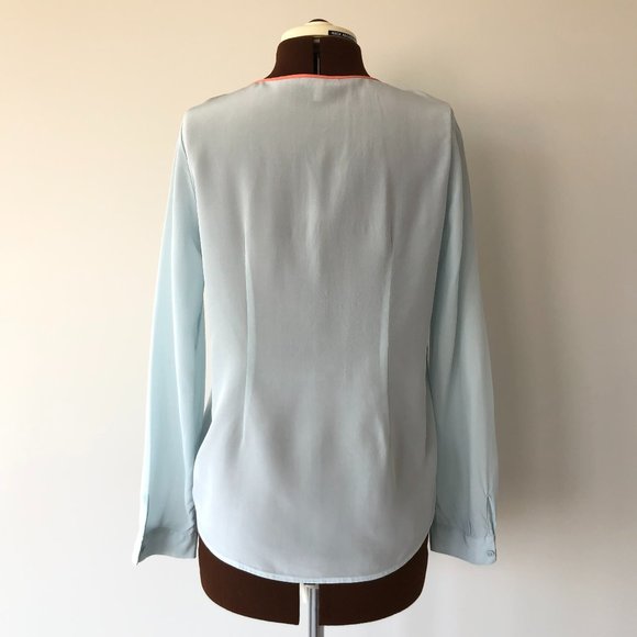 Joie Silk Half Button Up Blouse - Picture 6 of 7